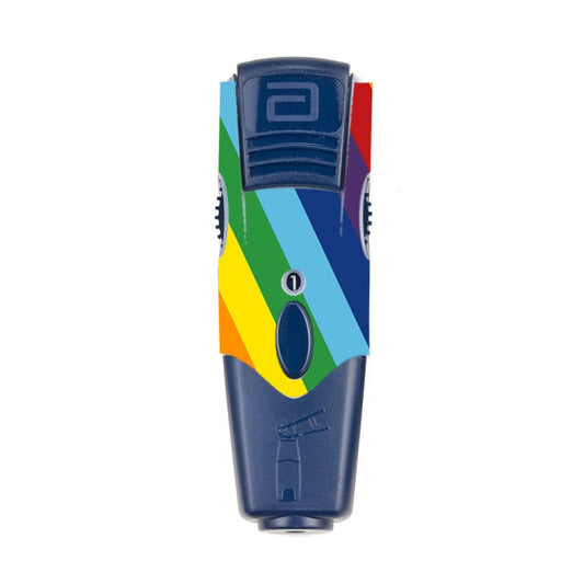 Rainbow Stripe - Abbott Lancing Device Sticker (Front Only)