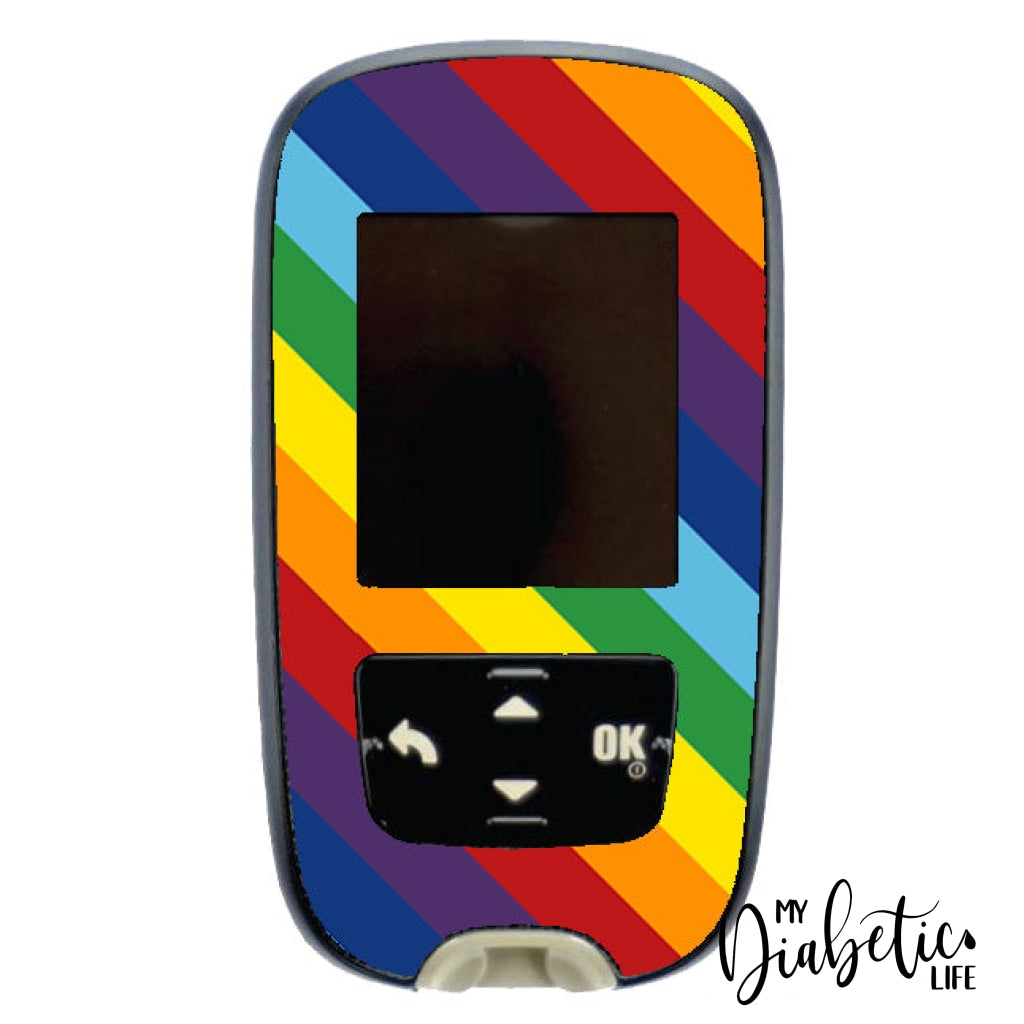 Rainbow Stripes - Accu-Chek Guide Sticker