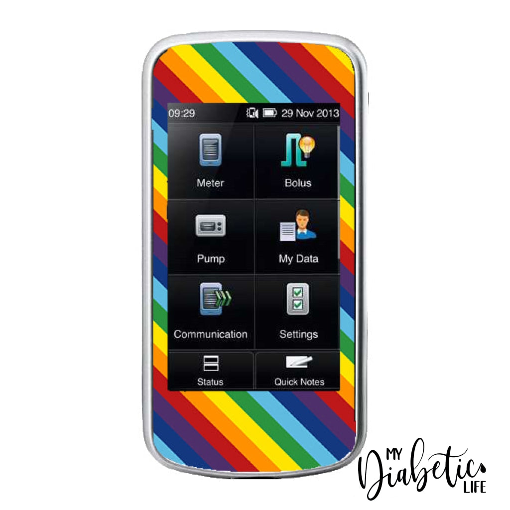 Rainbow Stripes - Accu-Chek Insight & Remote Sticker Only Accu-Chek