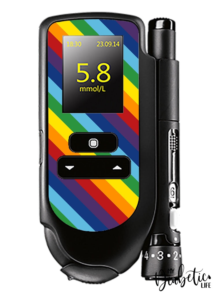 Rainbow Stripes - Accu-Chek Mobile Sticker