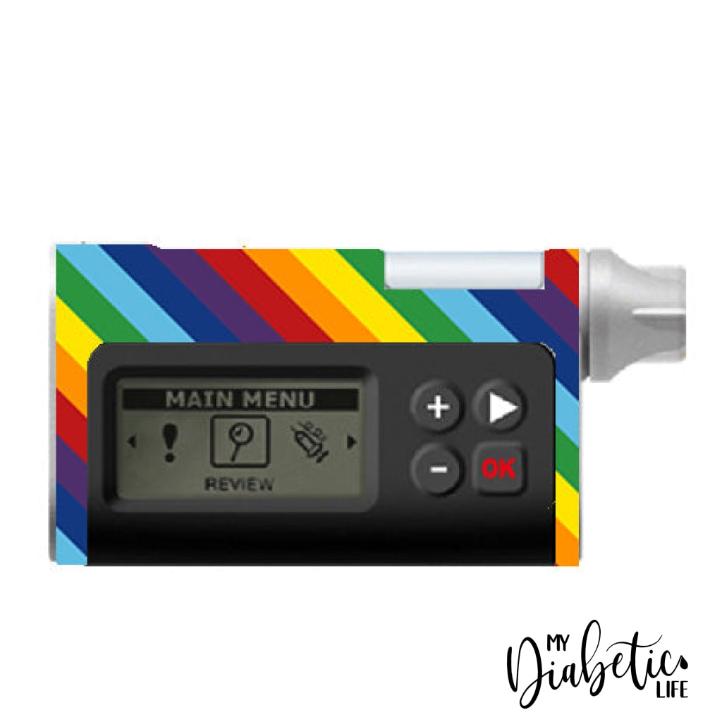 Rainbow Stripes - Dana Rs Insulin Pump Sticker Rs