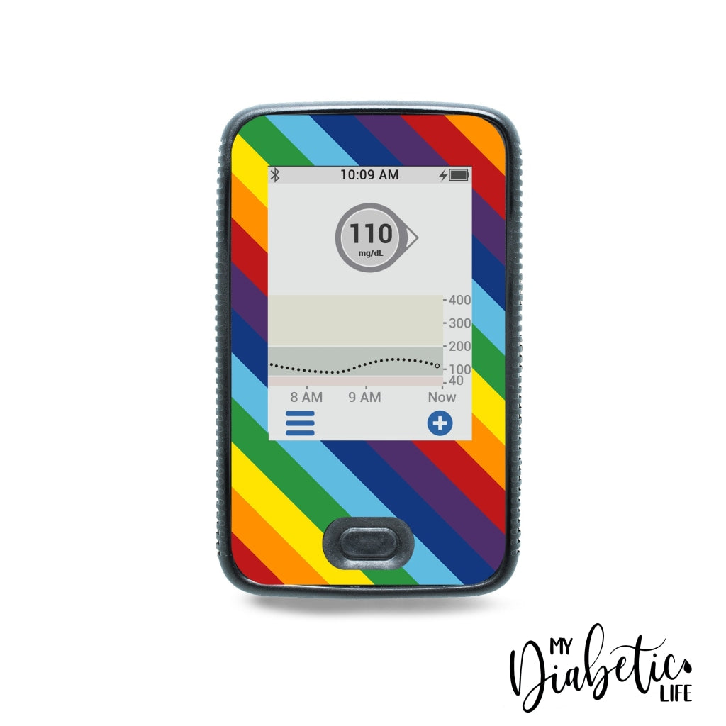 Rainbow Stripes - Dexcom G6 Receiver Sticker