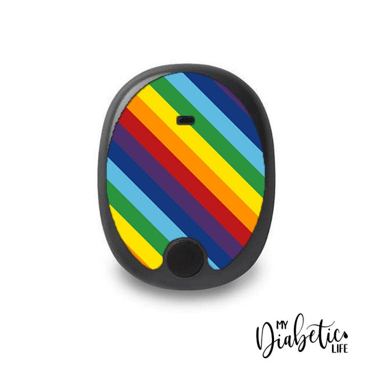 Rainbow Stripes - Eversense Cgm Sticker