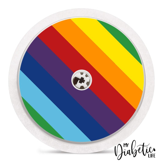 Rainbow Stripes - Freestyle Libre Sensor Stickers