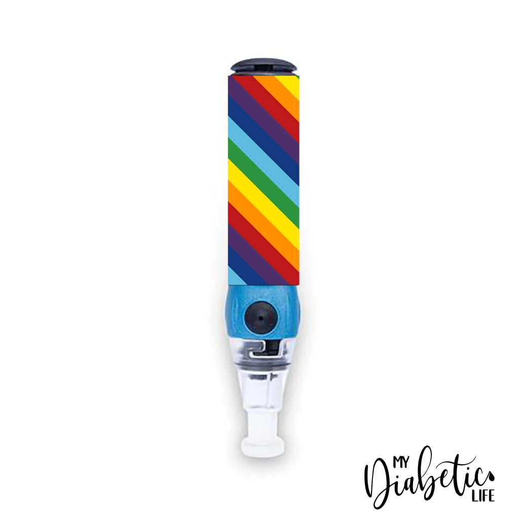 Rainbow Stripes - Genteel Lancing Device Sticker