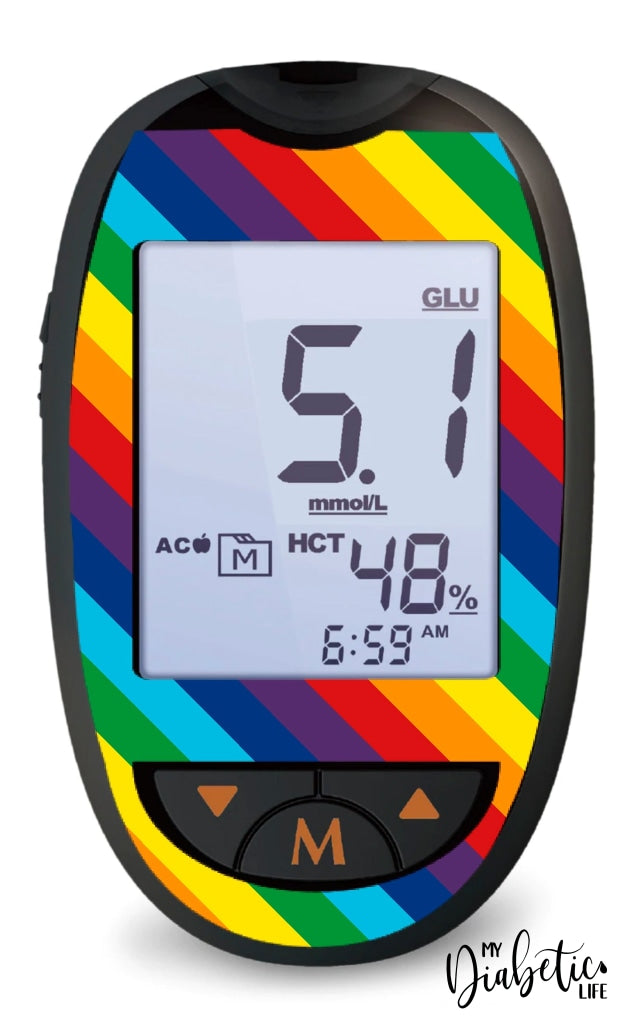 Rainbow Stripes - Glucokey & Connect Sticker