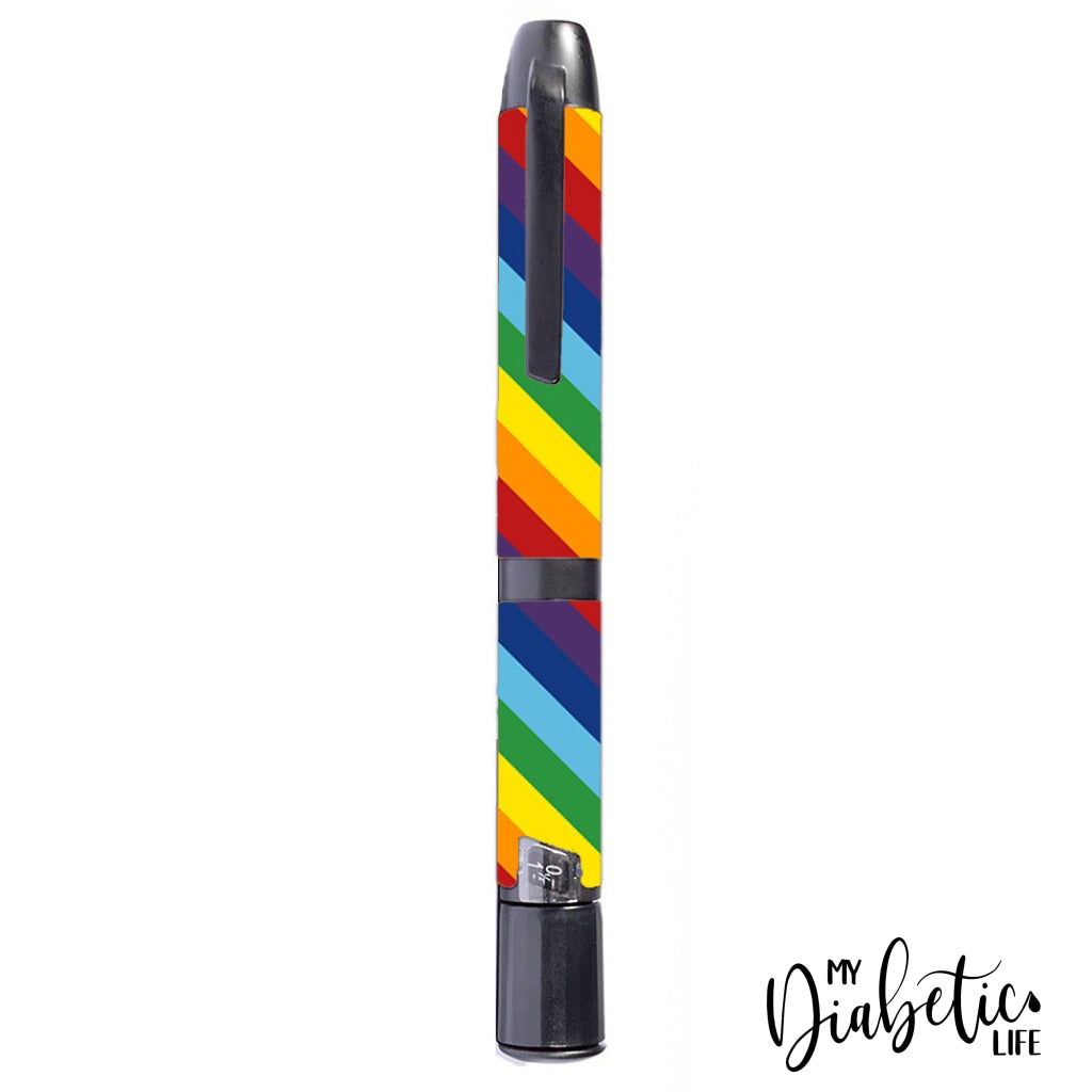 Rainbow Stripes - Inpen Smart Insulin Pen Peel Skin And Decal Sticker Cover