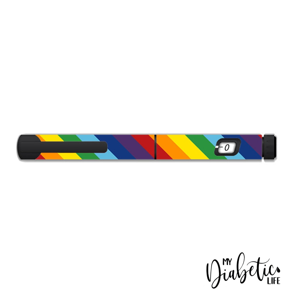 Rainbow Stripes - Novopen 4 5 Echo Sticker Novoecho Pen
