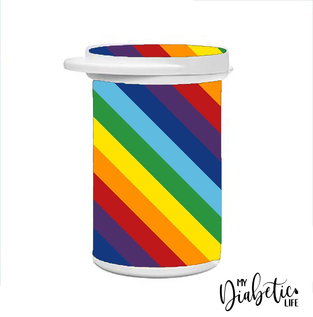 Rainbow Stripes - Test Strip Canister Contour Next Container