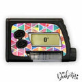 Rainbow Geometric Triangles - Accu-Chek Spirit Combo, Peel, skin and Decal, insulin pump sticker - MyDiabeticLife