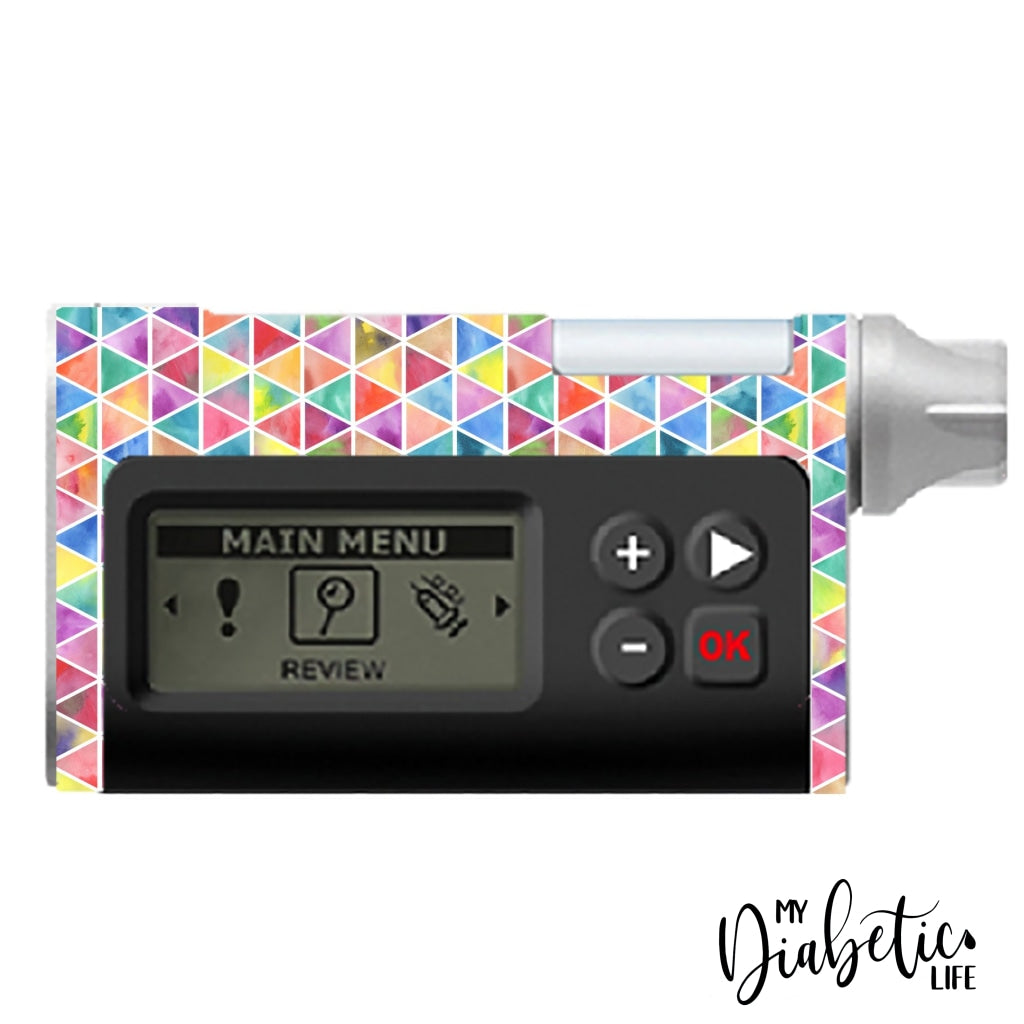 Rainbow Triangles - Dana Rs Insulin Pump Sticker Peel Skin And Decal Rs
