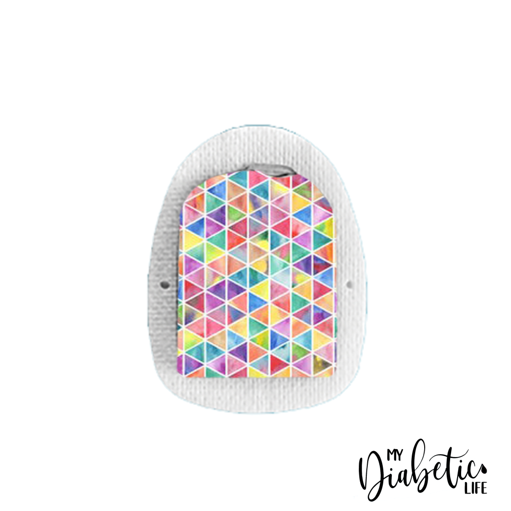 Rainbow Triangles - Omnipod Pod Sticker