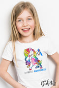 Rainbow Unicorn Diabetes Awareness - Kids Unisex T-Shirt 00 / White Shirts