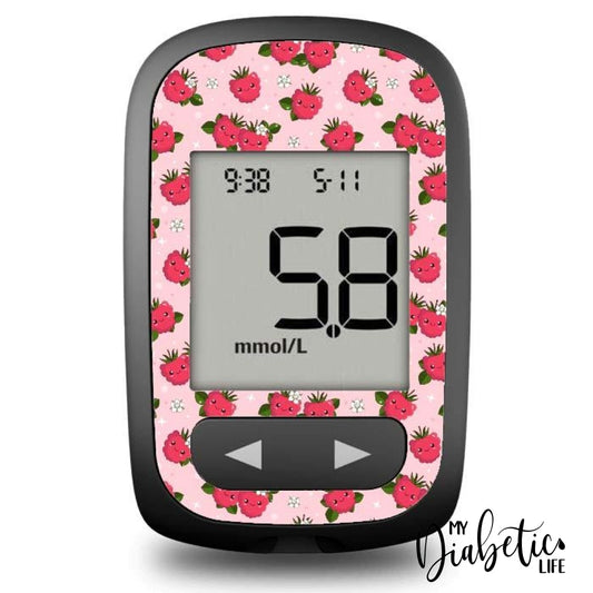 Raspberry Buddies - Accu-Chek Guide Me Peel Skin And Decal Glucose Meter Sticker