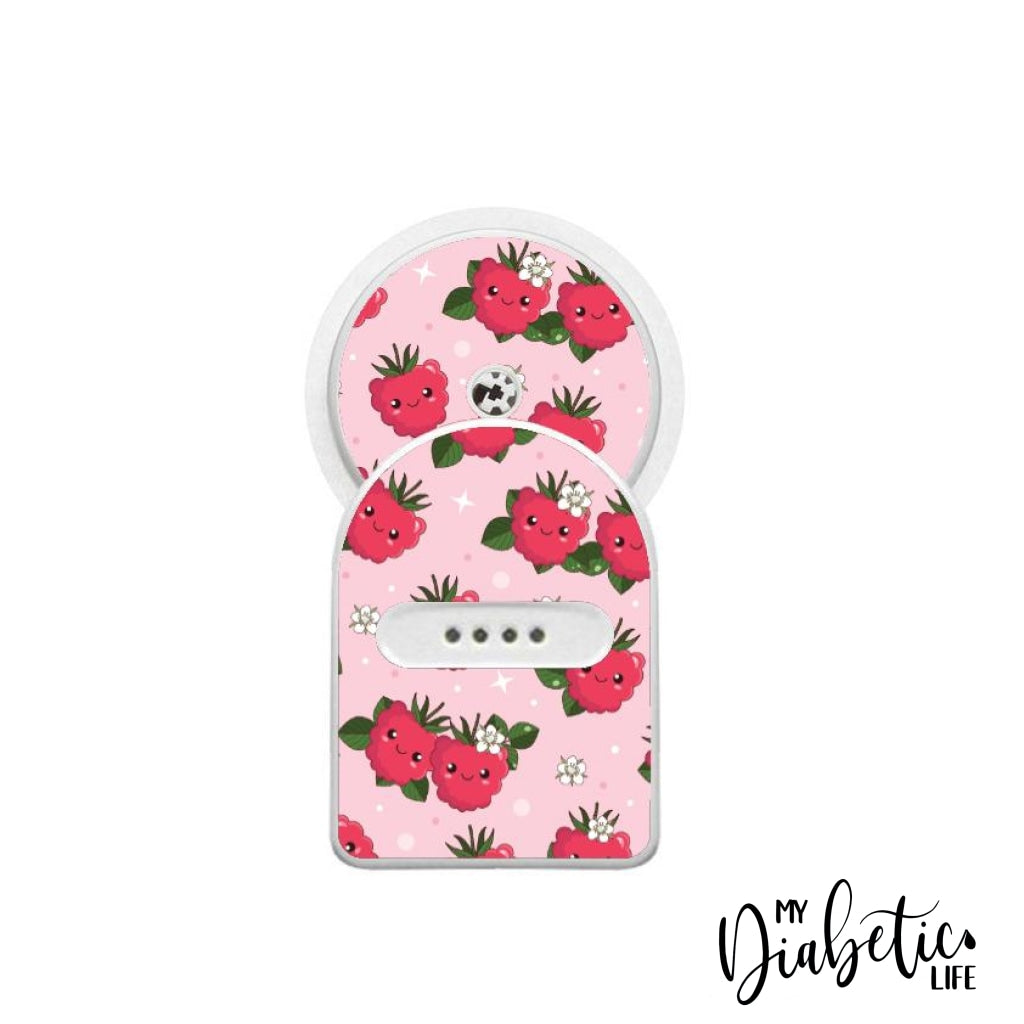 Raspberry Buddies - Maio Maio 1 & Libre Peel, skin and Decal, fgm/cgm sticker - MyDiabeticLife