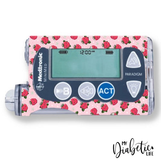 Raspberry Buddies - Medtronic Paradigm Series 7 Skin And Decal Insulin Pump Sticker