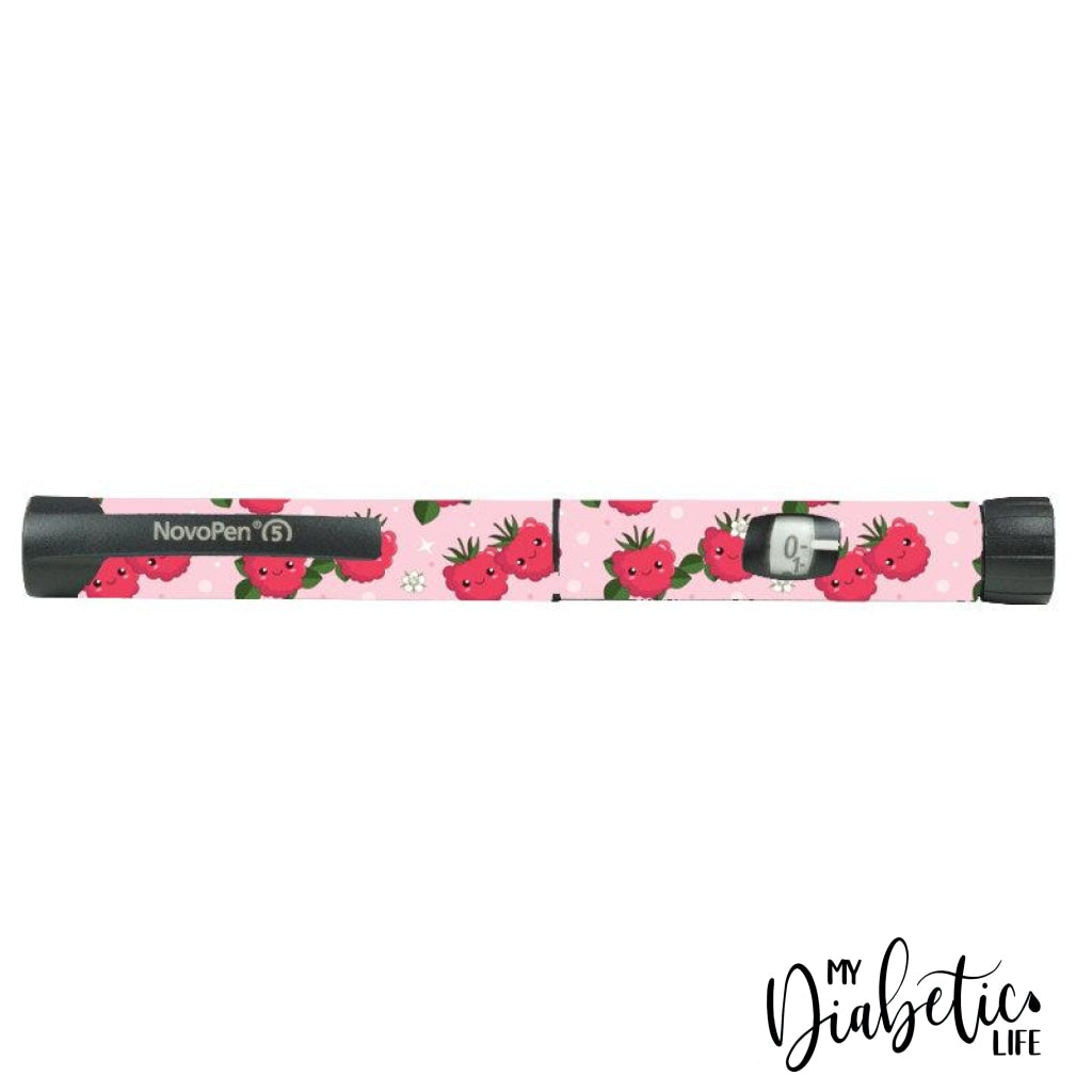 Raspberry Buddies -  Novopen 4, Novopen5, Novopen Echo Peel, skin and Decal, Insulin pen sticker Cover - MyDiabeticLife