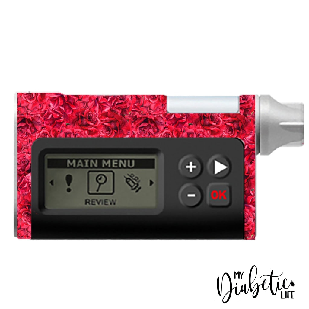 Red Roses - Dana Rs Insulin Pump Sticker Peel Skin And Decal Rs