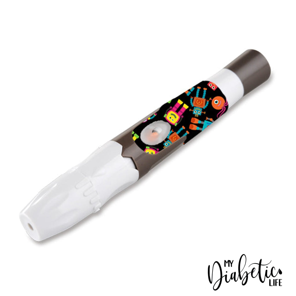 Robot Friends - Glucokey Lancing Device Sticker