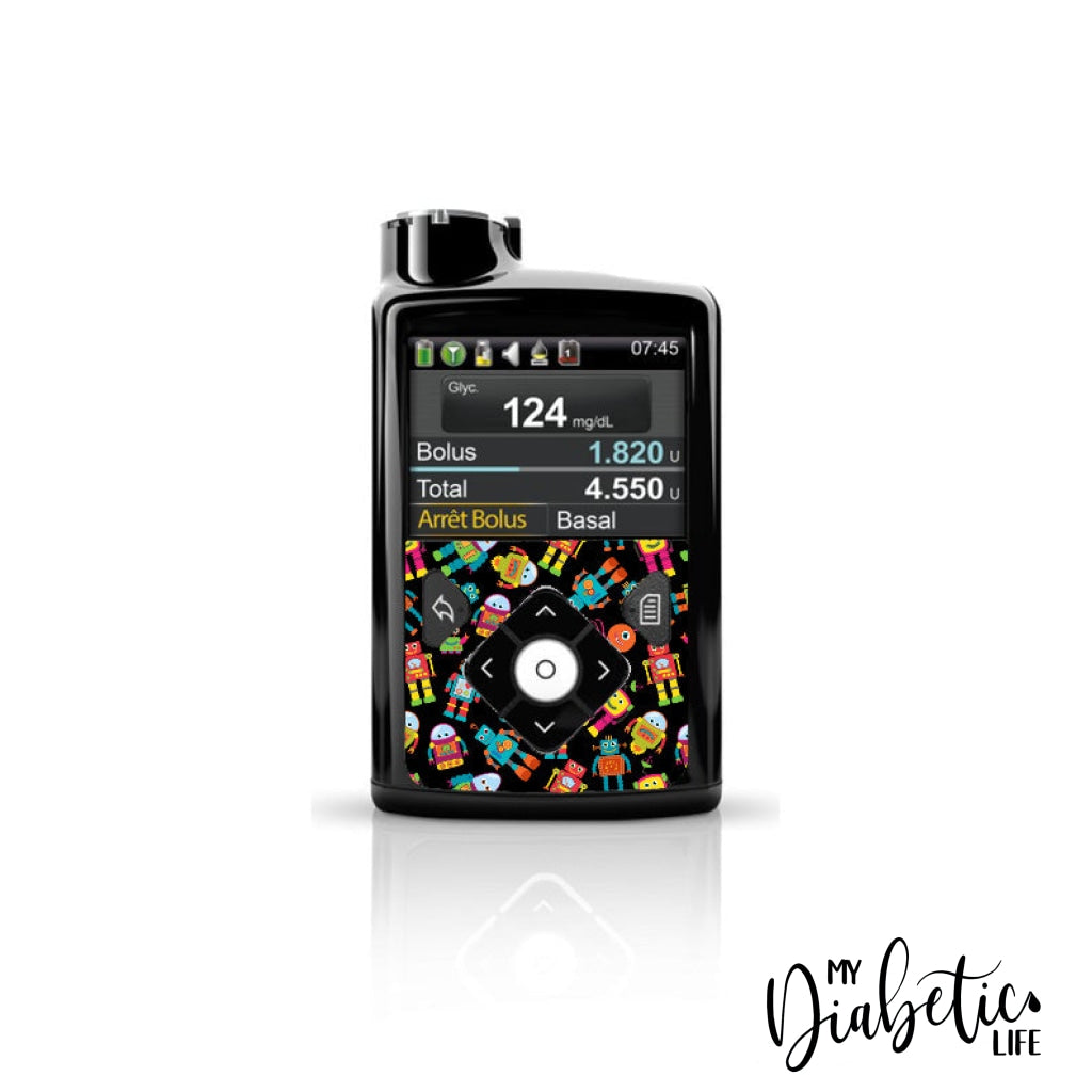 Robot Friends - Medtronic Pump (630/640/670/770) Sticker Front Mini 630/640/670