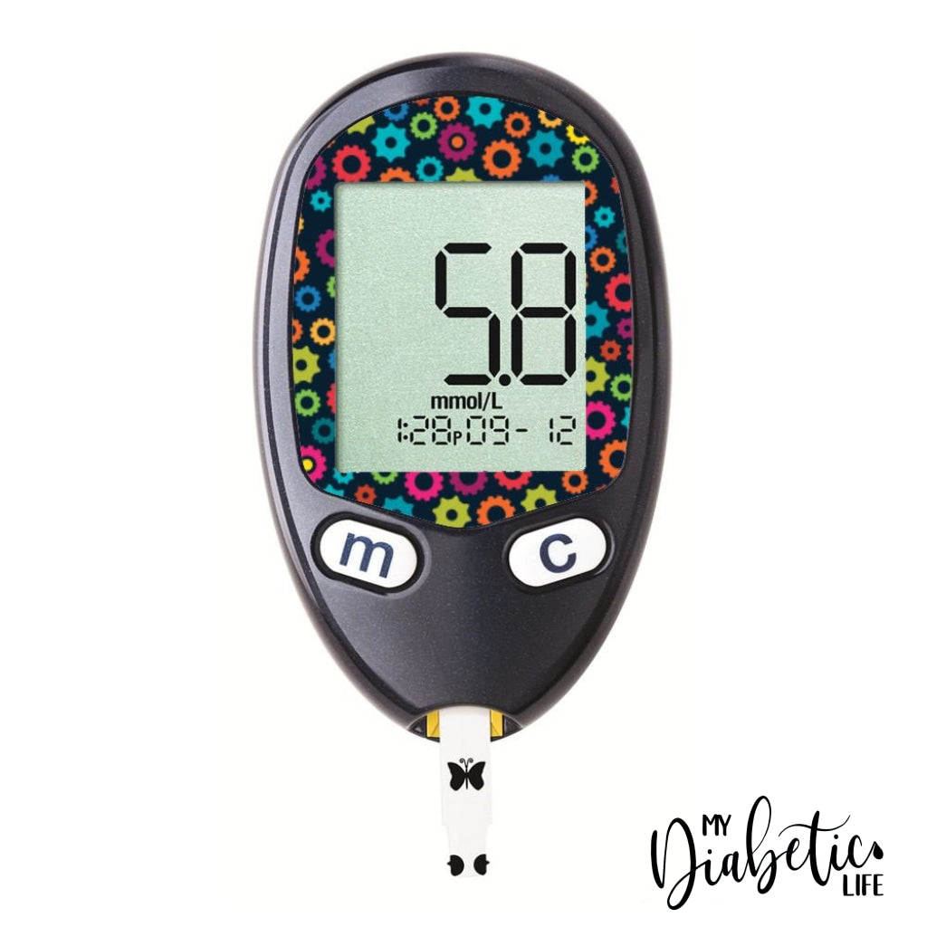 Robot Gears - Freestyle Freedom Lite Peel Skin And Decal Glucose Sticker Freestyle Lite