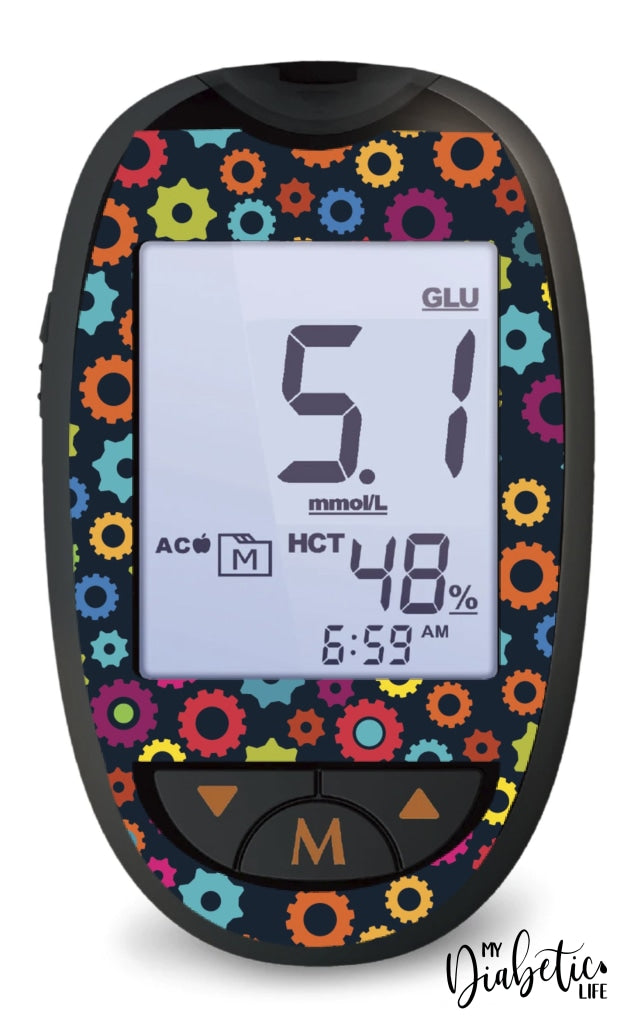 Robot Gears - Glucokey Connect Peel Skin And Decal Glucose Meter Sticker