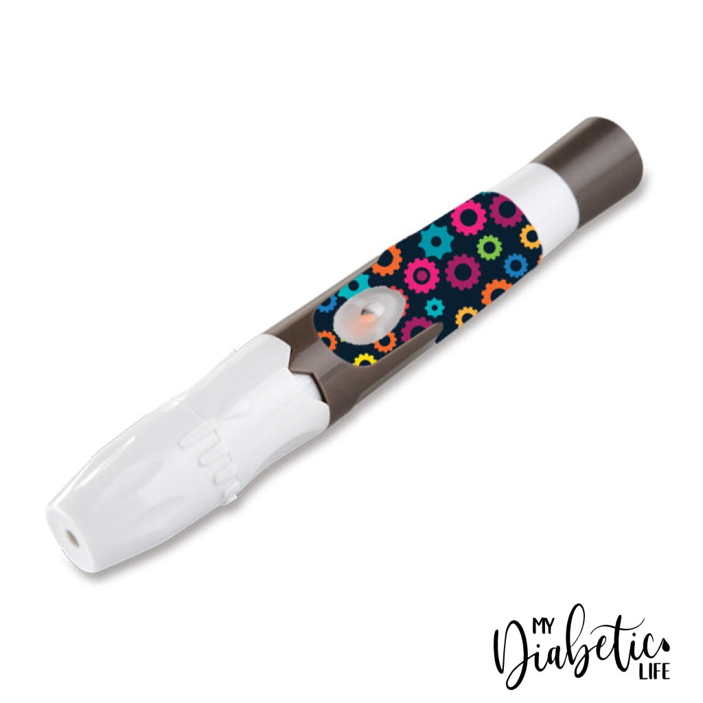 Robot Gears - Glucokey Lancing Device Sticker