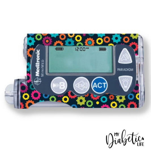 Robot Gears - Medtronic Paradigm Series 7 Skin And Decal Insulin Pump Sticker