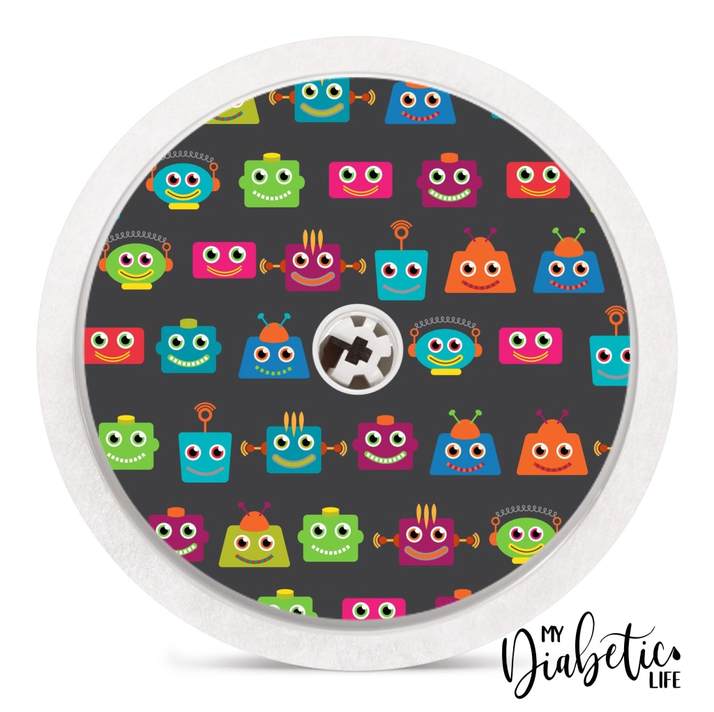Robot Heads - Freestyle Libre Sensor Peel Skin And Decal Fgm/cgm Sticker