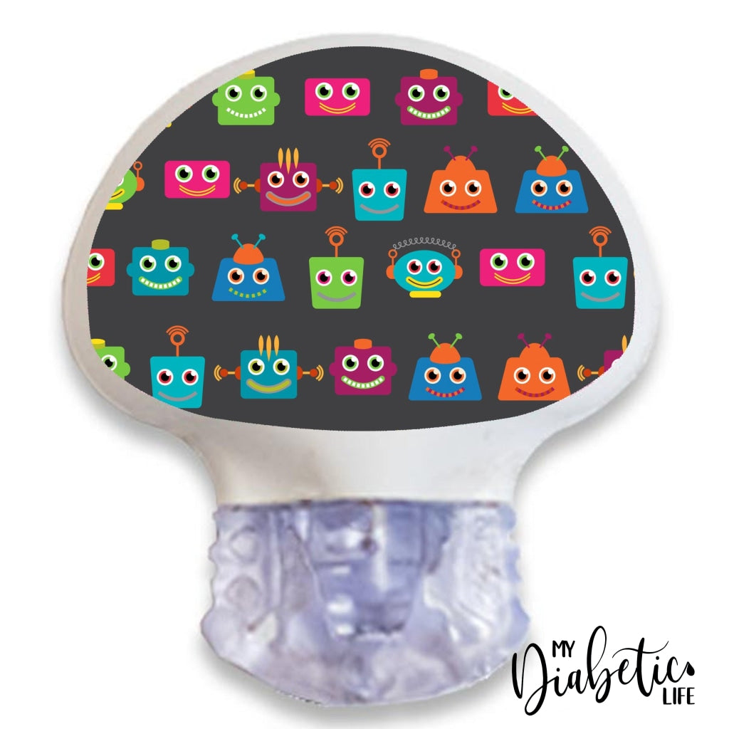 Robot Heads - Medtronic Enlite Peel, skin and Decal, cgm sticker - MyDiabeticLife