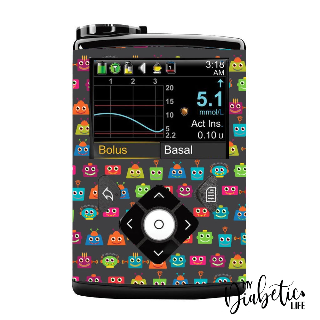 Robot Heads - Medtronic Pump (630/640/670/770) Sticker Full Cover W/clip 630/640/670