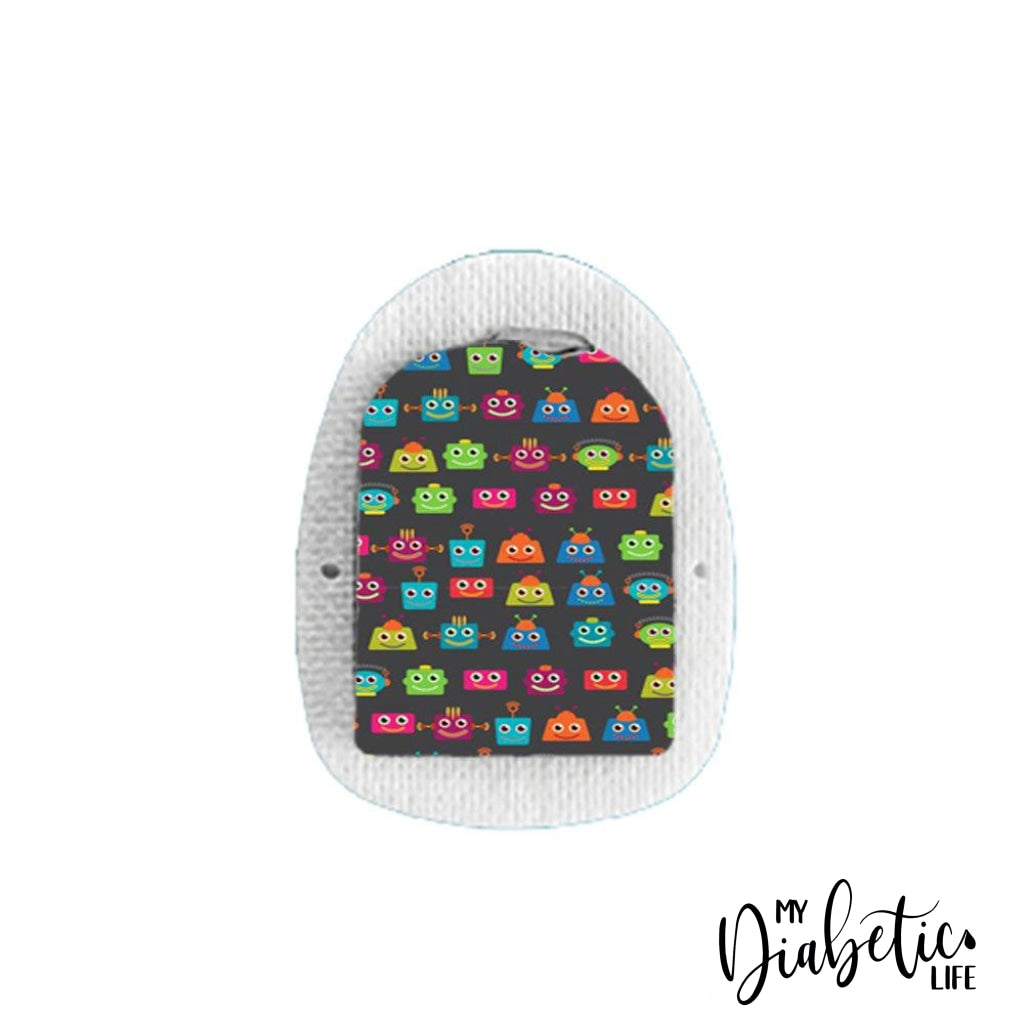 Robot heads Print - Omnipod Peel, skin and Decal, insulin pump sticker - MyDiabeticLife