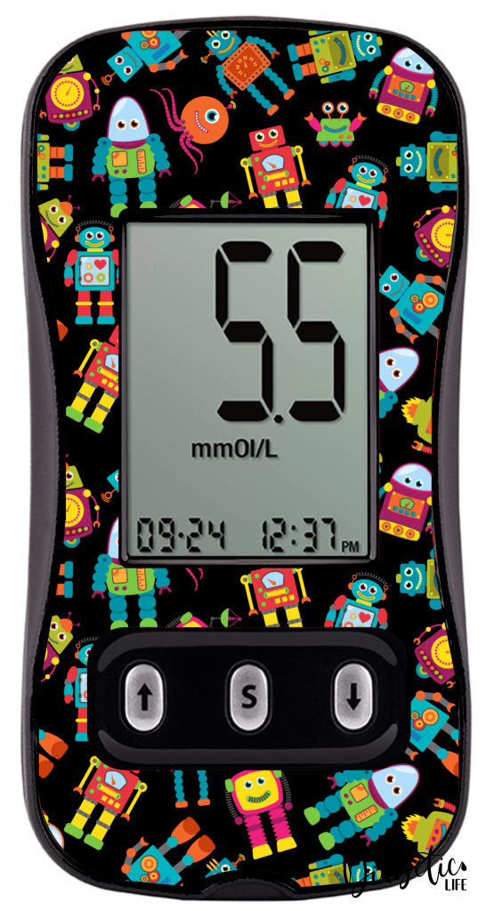 Robots among us - Caresens N, skin and Decal, glucose meter sticker - MyDiabeticLife