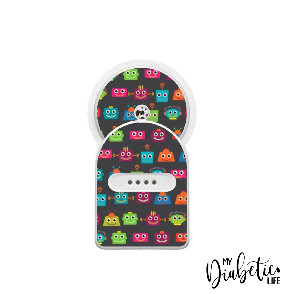 Robots Heads - Maio Maio 1 & Libre Peel, skin and Decal, fgm/cgm sticker - MyDiabeticLife