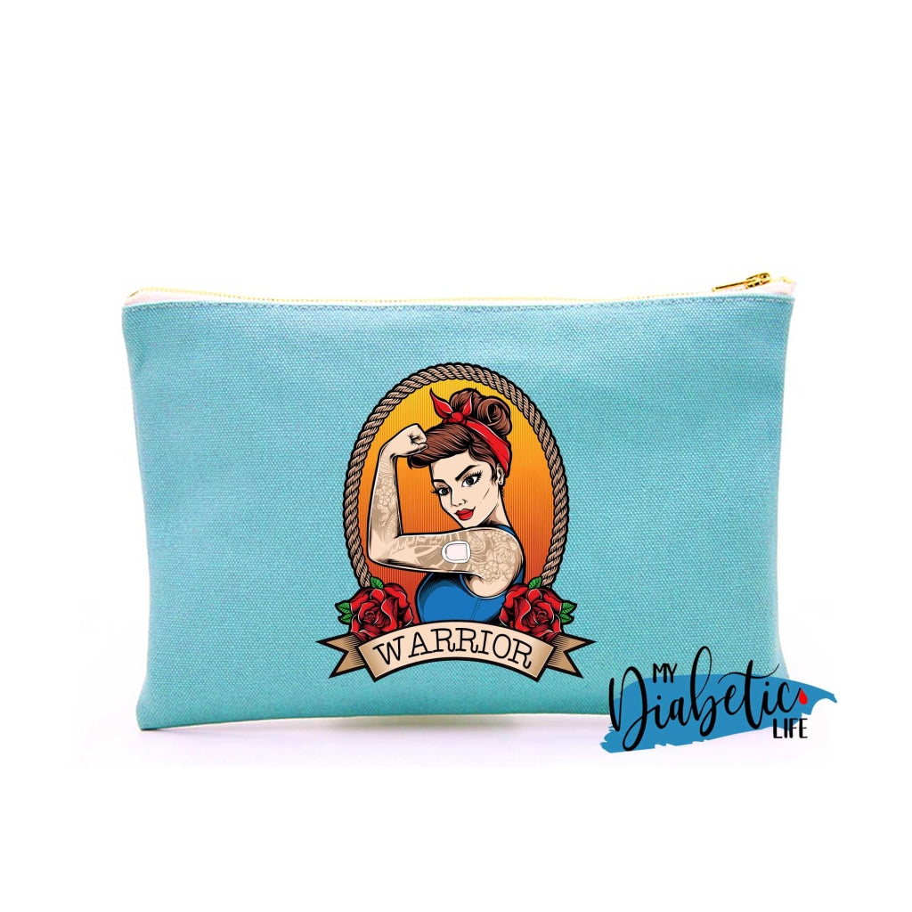 Rosies The Riveter - Warrior Diabetes Carry Bag Diabetic Accessories Storage For Medication Mint /