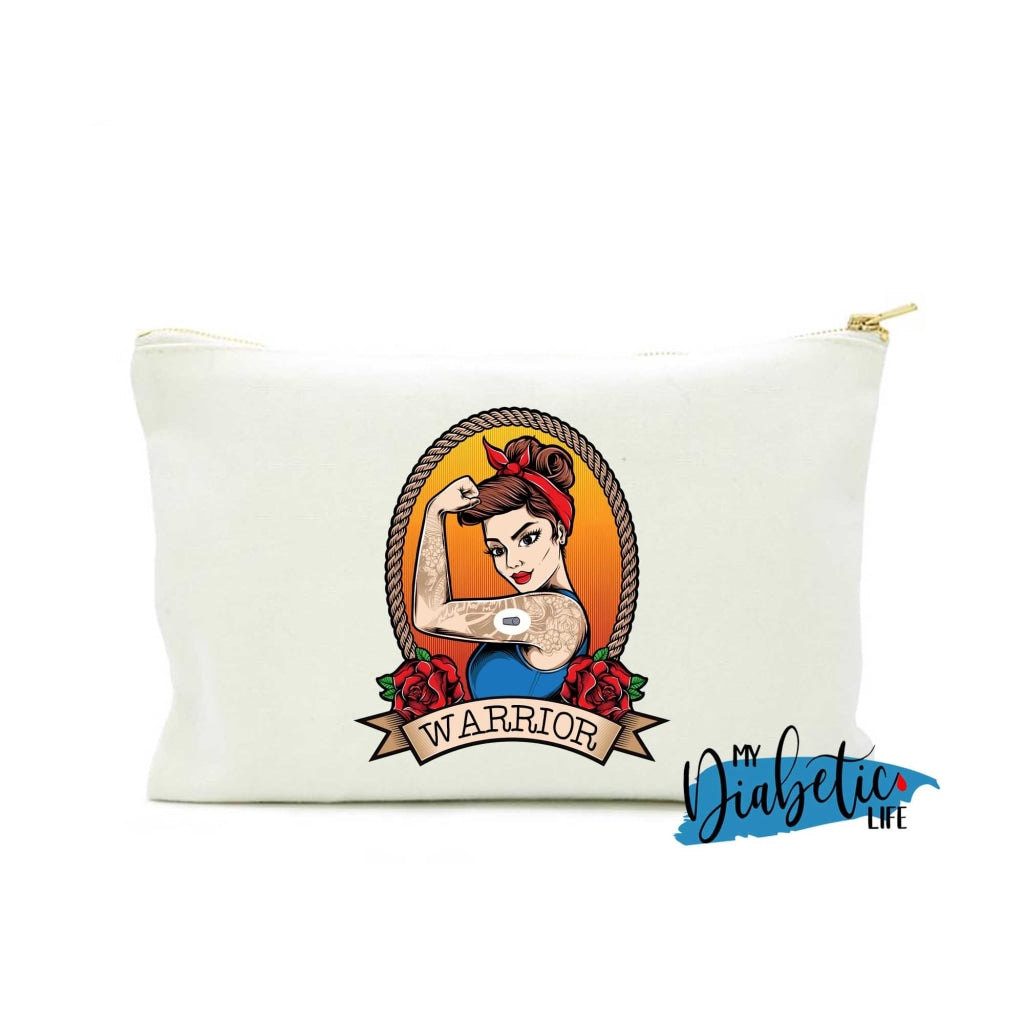 Rosies The Riveter - Warrior Diabetes Carry Bag Diabetic Accessories Storage For Medication Natural