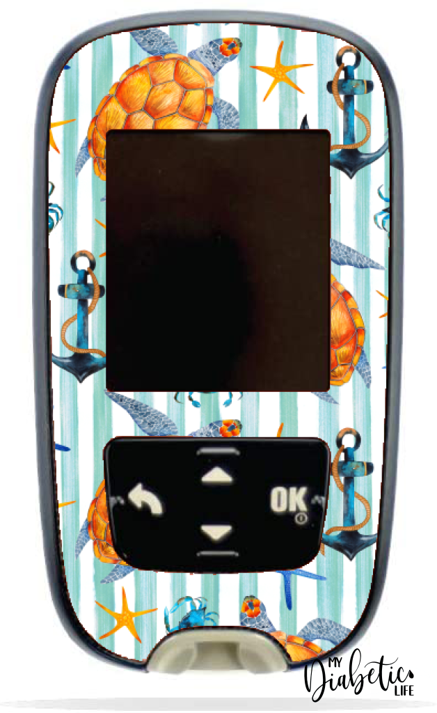 Sea Life - Accu-chek Guide Peel, skin and Decal, glucose meter sticker - MyDiabeticLife