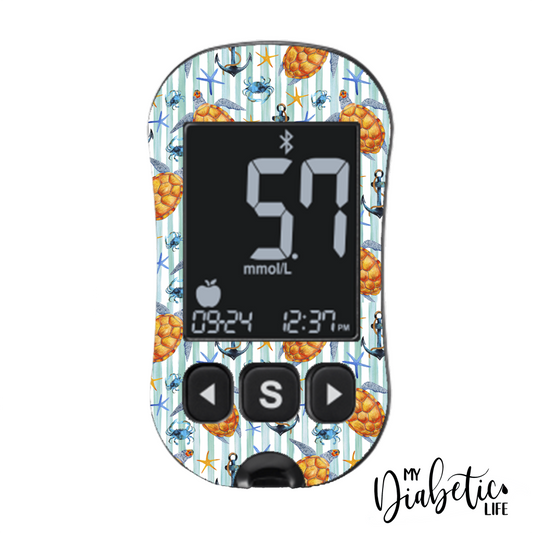 Sea Life - CareSens Dual - Peel, skin and Decal, glucose meter sticker - MyDiabeticLife
