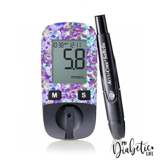 Shades of mauve - Accu-chek Active Peel, skin and Decal, glucose meter sticker - MyDiabeticLife