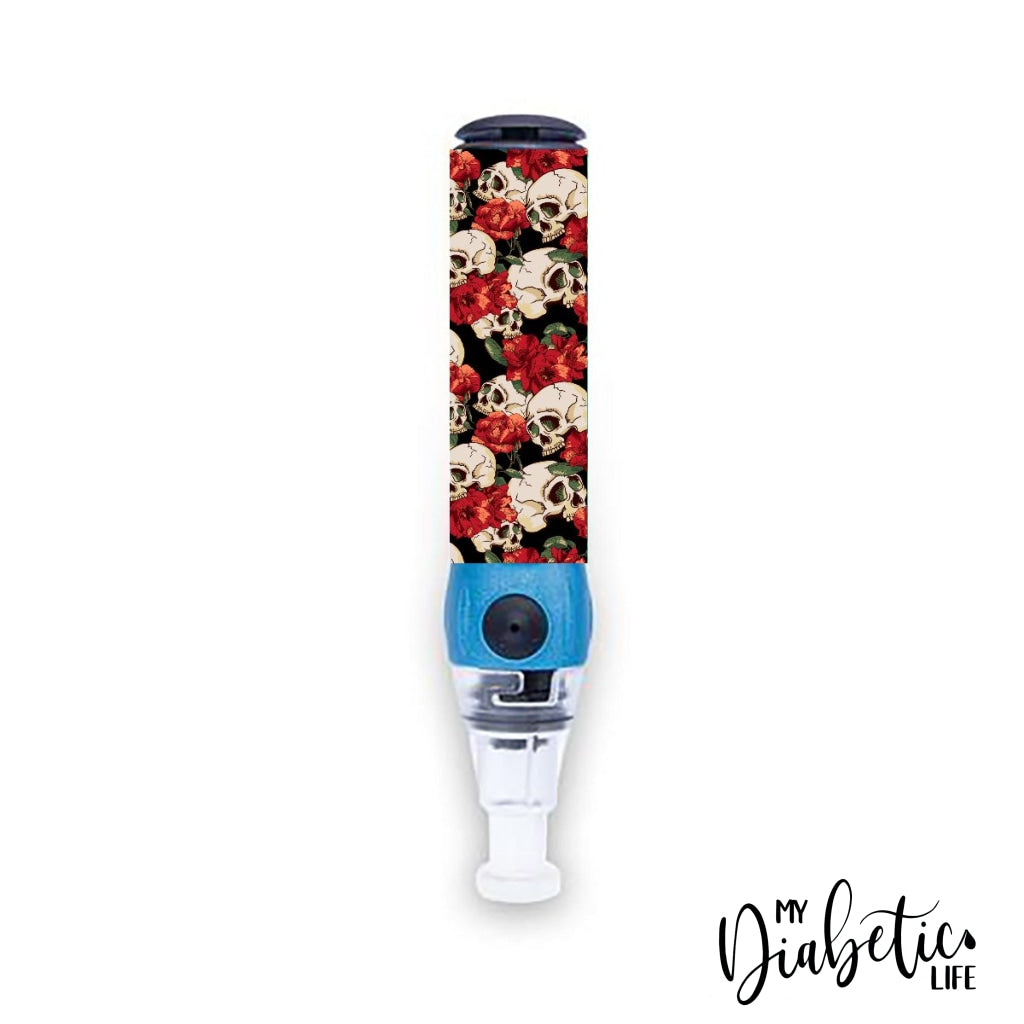 Skull & Roses - Genteel Lancing Device Peel Decal Skin Sticker