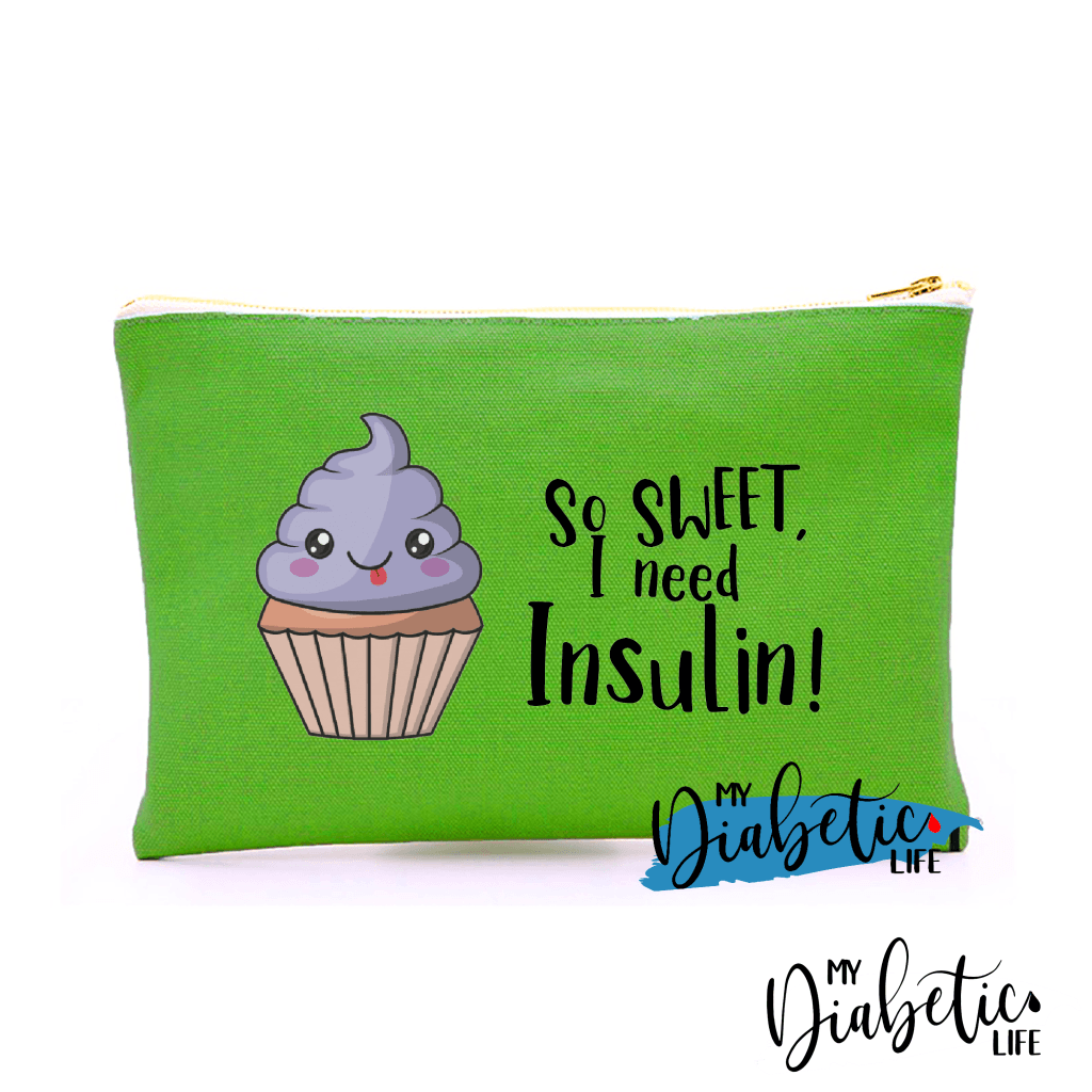 So Sweet I Need Insulin - Carry All Storage Bag Green Storage Bags