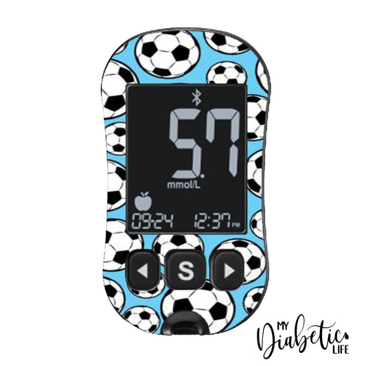 Soccer Mad - CareSens Dual - Peel, skin and Decal, glucose meter sticker - MyDiabeticLife