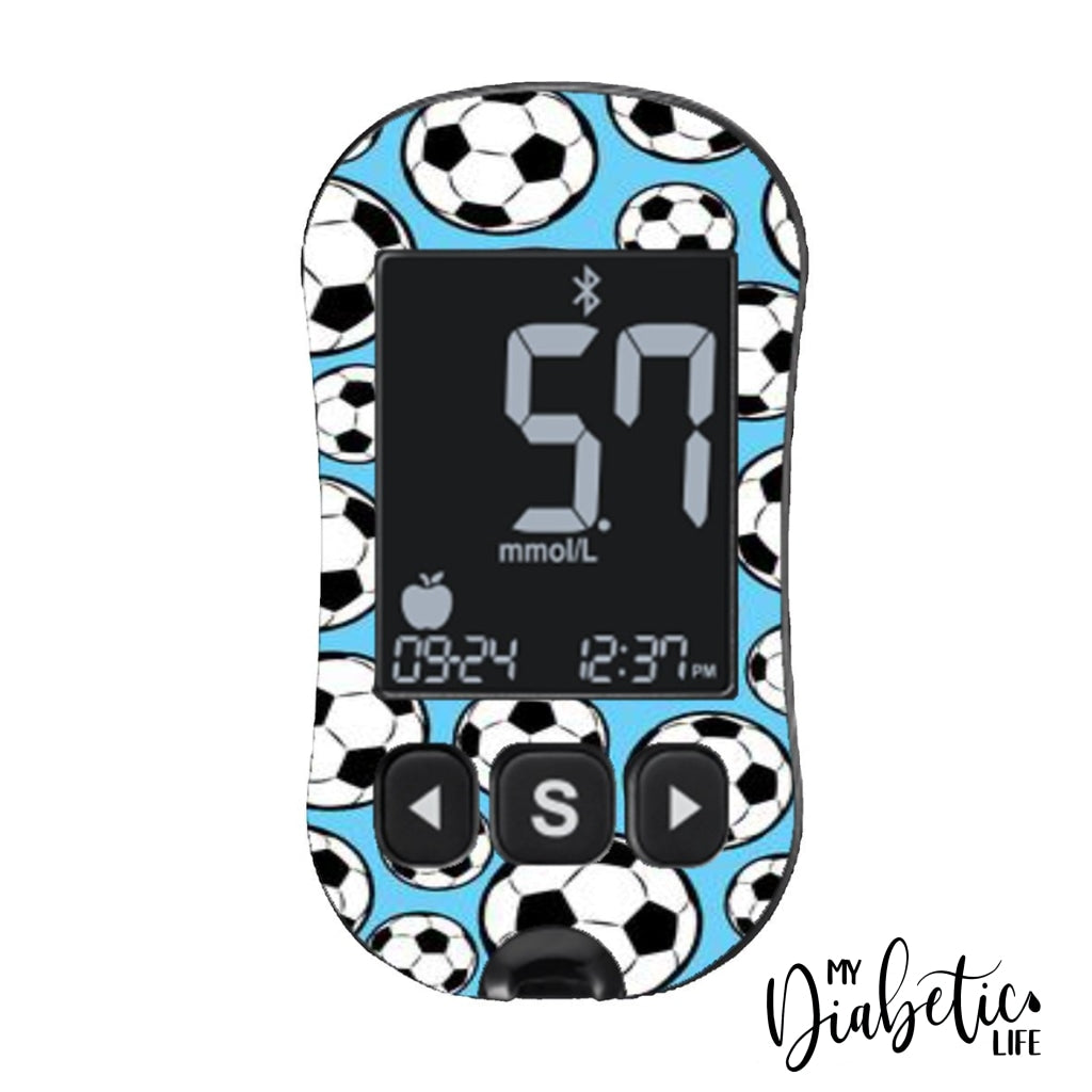 Soccer Mad - CareSens Dual - Peel, skin and Decal, glucose meter sticker - MyDiabeticLife