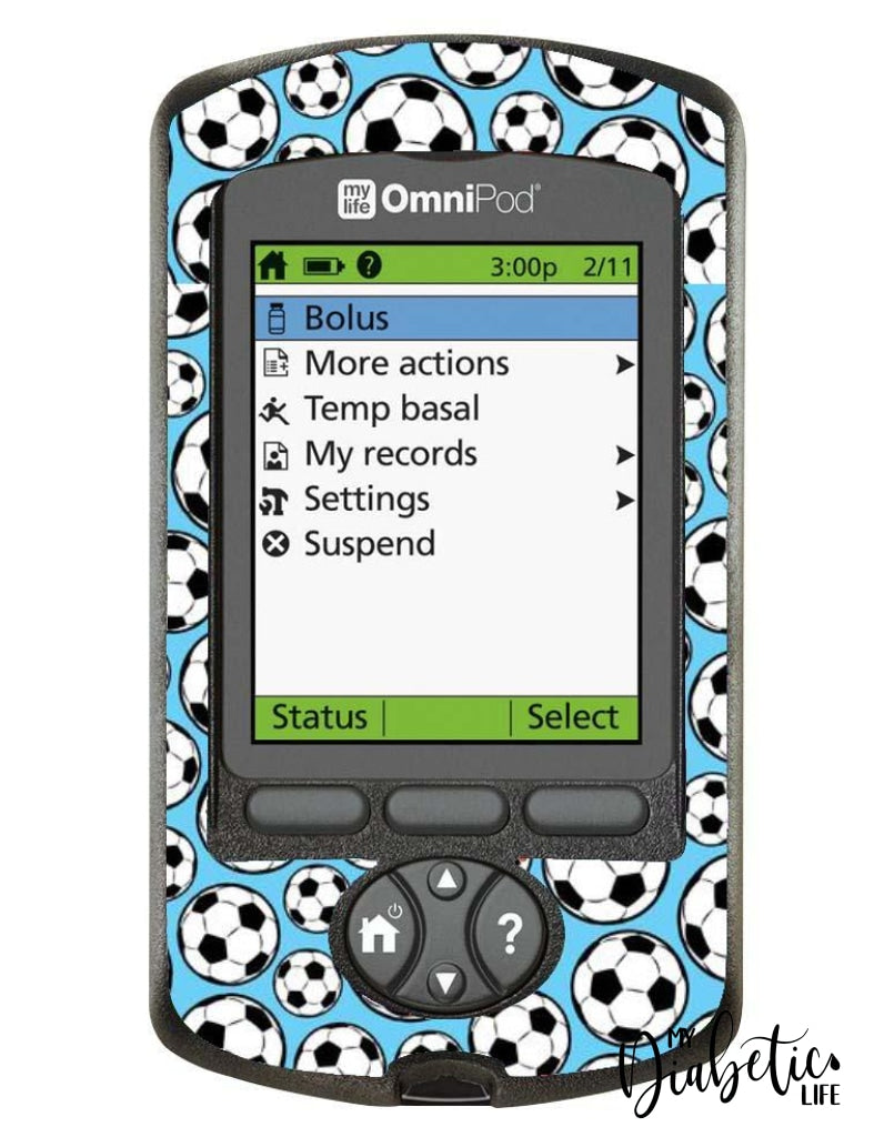 Soccer Mad - Omnipod Pdm Skin And Decal Glucose Meter Sticker