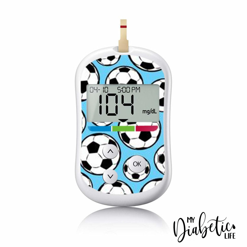 Soccer Mad - One Touch Verio Flex Peel, skin and Decal, glucose meter sticker - MyDiabeticLife
