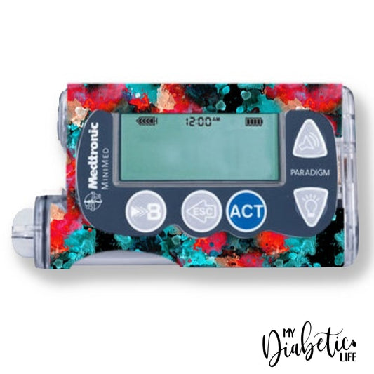 Splotches - Medtronic Paradigm Series 7 Skin And Decal Insulin Pump Sticker