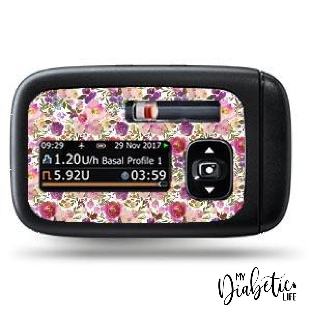 Spring Lush Floral - Accu-Chek Insight Peel Skin And Decal Insulin Pump Sticker Accu-Chek