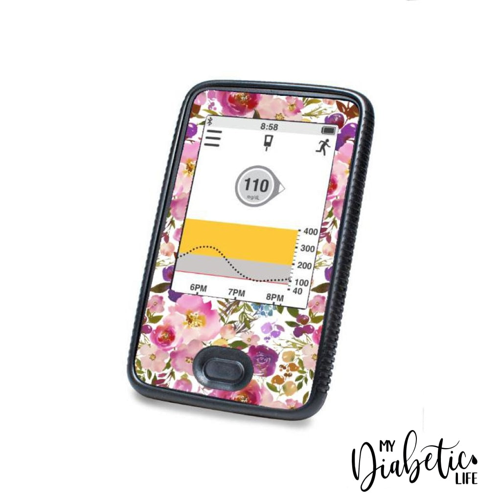 Spring Lush Floral - Dexcom G6 Peel, skin and Decal, glucose meter sticker - MyDiabeticLife