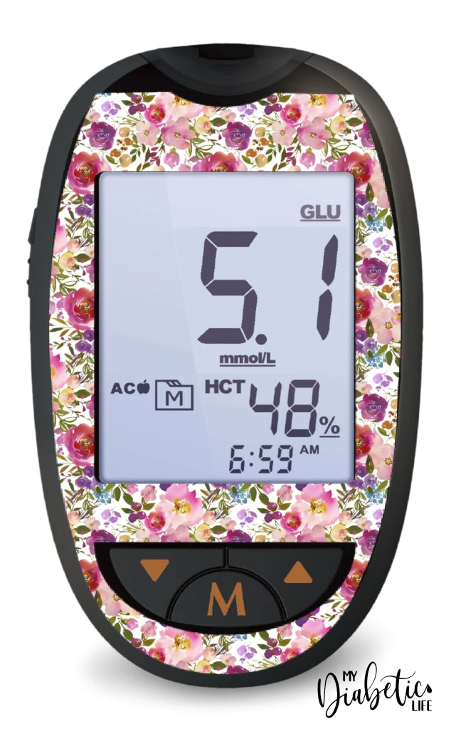 Spring Lush Floral - Glucokey Connect Peel Skin And Decal Glucose Meter Sticker