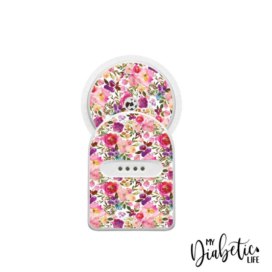 Spring Lush Floral - Maio Maio 1 & Libre Peel, skin and Decal, fgm/cgm sticker - MyDiabeticLife